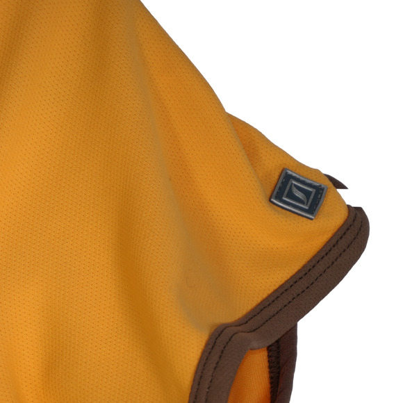 She Beest Orange Cycle Top Womens Medium Tee Shirt Active 1/2 Zip Bike Pockets - Picture 6 of 14